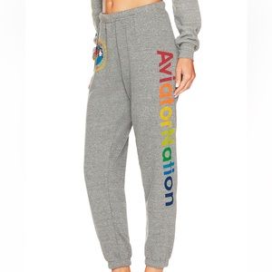 Aviator Nation Sweatpant in Heather Grey Sz M
